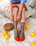 La Dolce Vita Black Sheer Crew Sock by Sock Candy