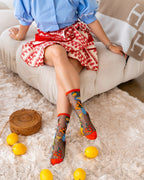 La Dolce Vita Black Sheer Crew Sock by Sock Candy