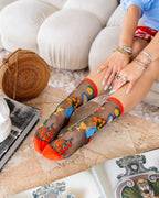 La Dolce Vita Black Sheer Crew Sock by Sock Candy