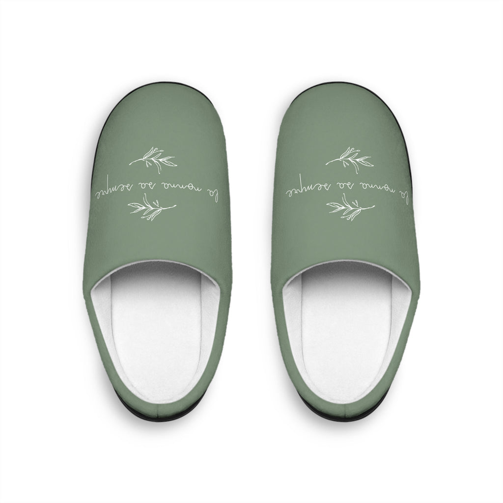 La nonna sa sempre Italian grandma knows best sage green slippers Slippers La Vie Bien La nonna sa sempre Italian grandma knows best sage green slippers