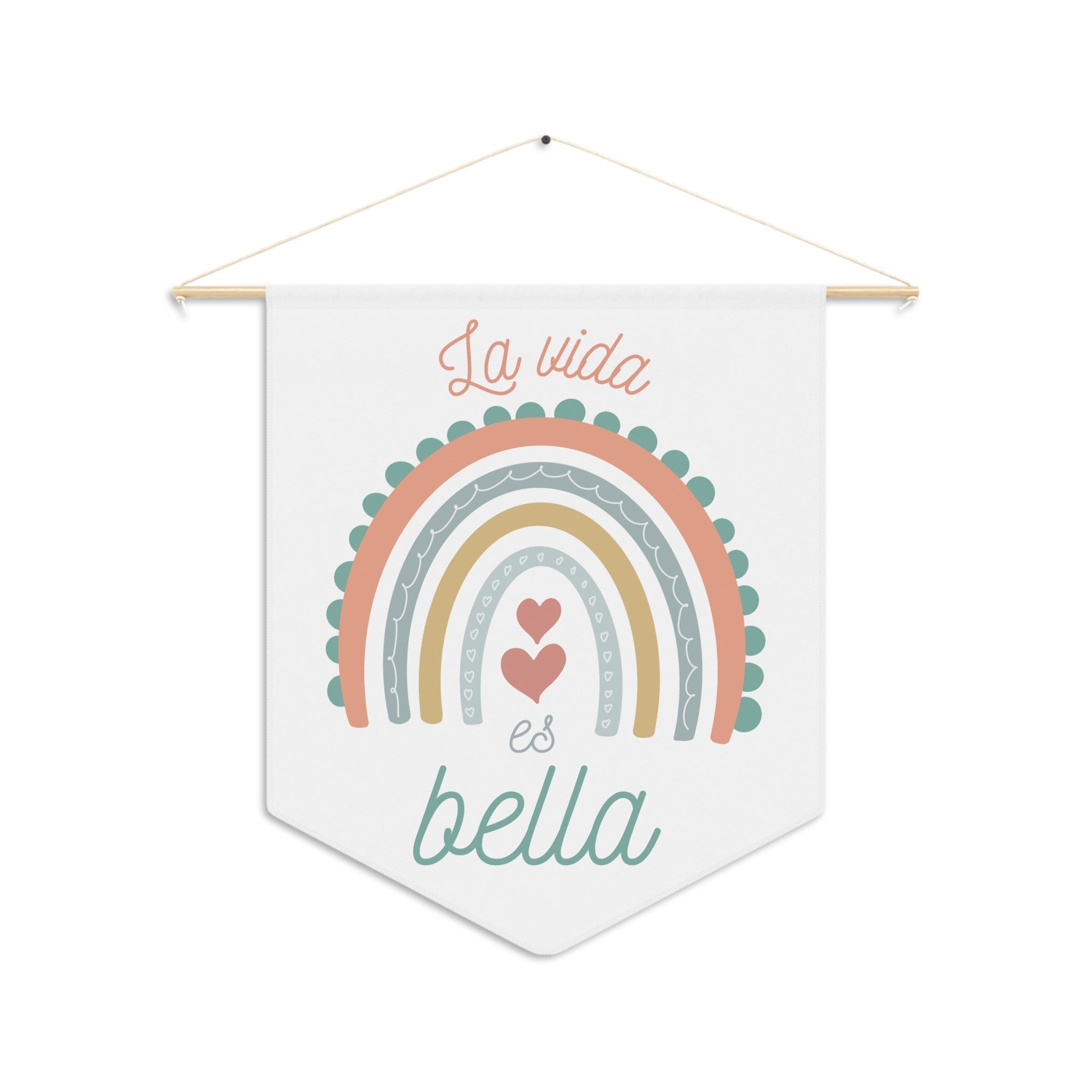 La vida es bella Spanish Rainbow Pennant Wall Art, Positive Affirmation Decor, Children's Room Wall Hanging, Gift for Spanish speakers Home Decor La Vie Bien La vida es bella Spanish Rainbow Pennant Wall Art, Positive Affirmation Decor, Children's Room Wall Hanging, Gift for Spanish speakers