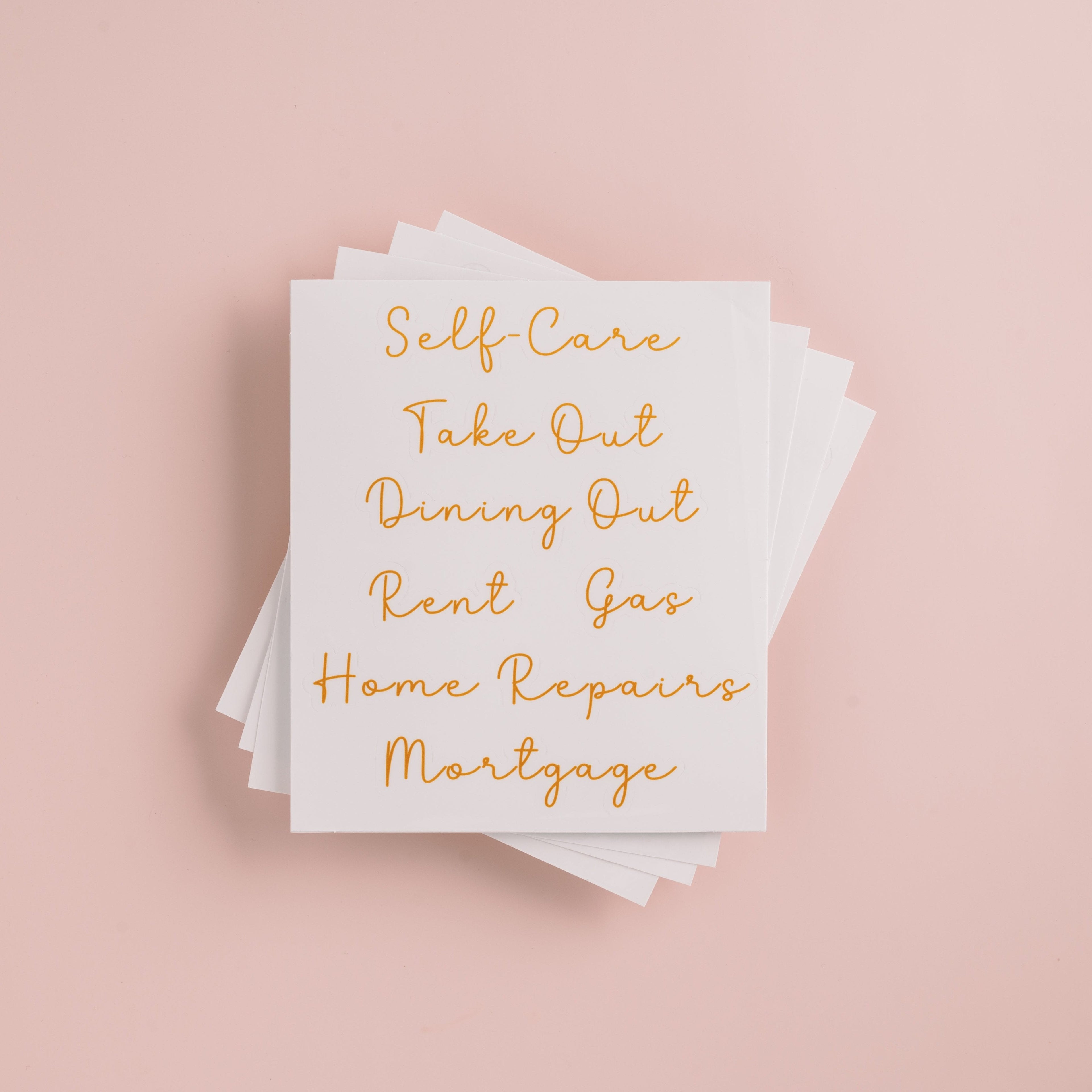 Self Care Budget Binder Kit