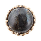 Black Labradorite and Golden Statement Ring by Barse Jewelry