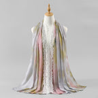 Lace Trim Print Hijab Shawl(MH231)