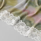 Lace Trim Print Hijab Shawl(MH231)