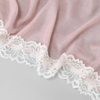 Lace Trim Print Hijab Shawl(MH231)