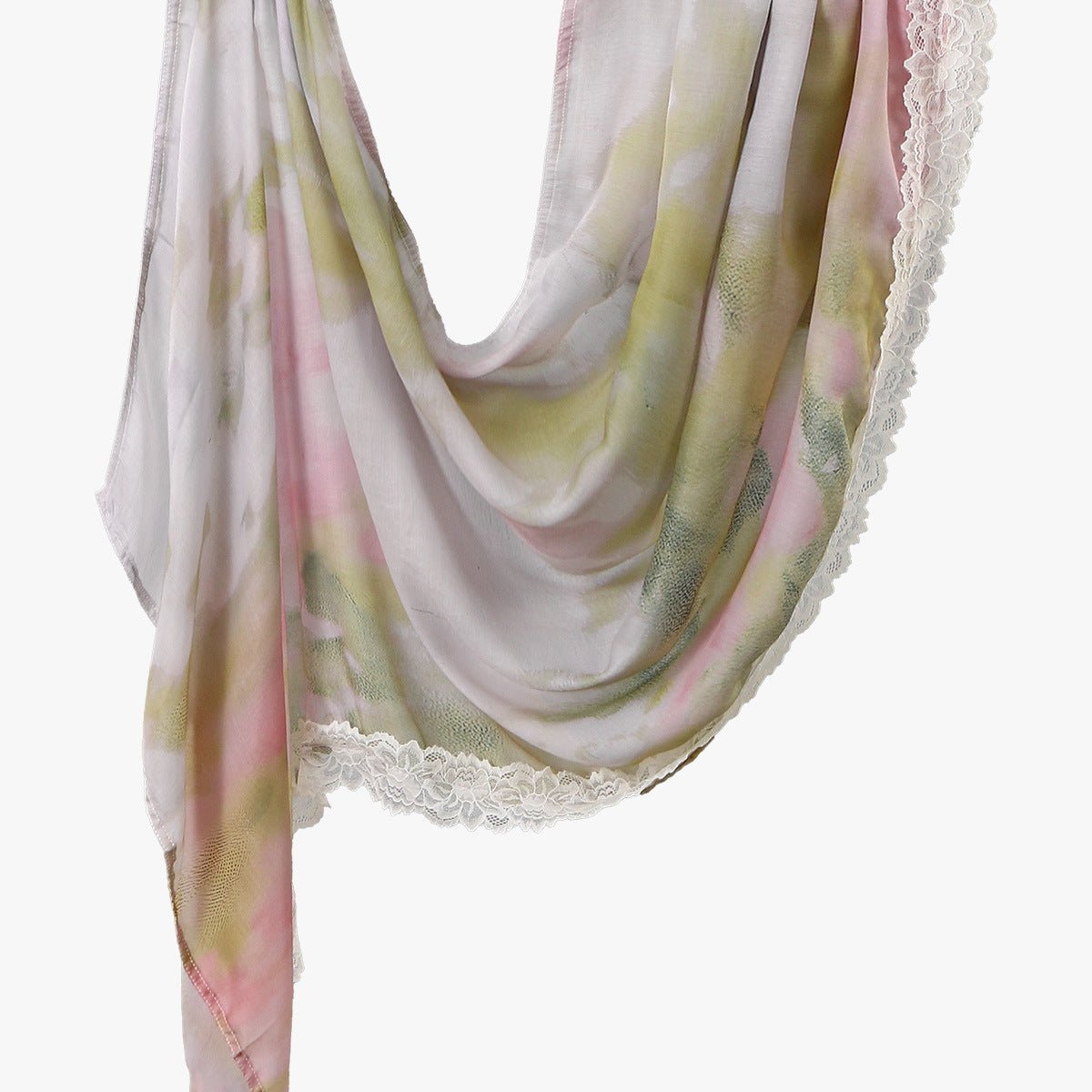 Lace Trim Print Hijab Shawl(MH231) La Vie Bien Lace Trim Print Hijab Shawl(MH231)