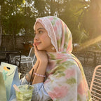 Lace Trim Print Hijab Shawl(MH231) La Vie Bien Lace Trim Print Hijab Shawl(MH231)
