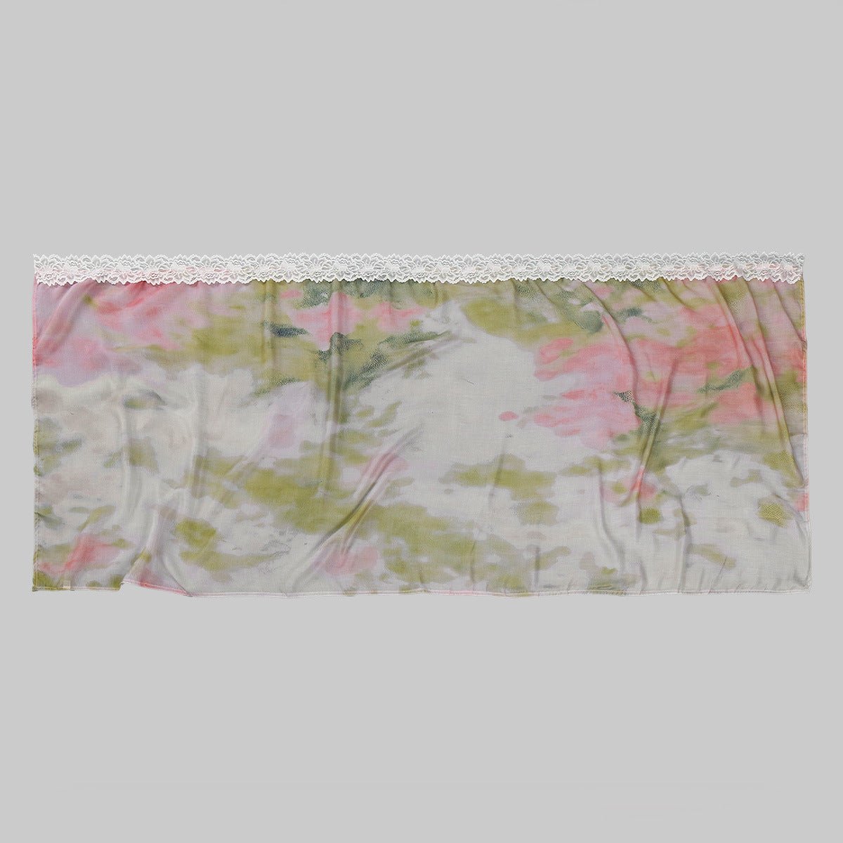 Lace Trim Print Hijab Shawl(MH231) La Vie Bien Lace Trim Print Hijab Shawl(MH231)