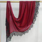 Lace Trim Rayon Hijab Scarf(MH211)