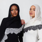 Lace Trim Rayon Hijab Scarf(MH211) La Vie Bien Lace Trim Rayon Hijab Scarf(MH211)