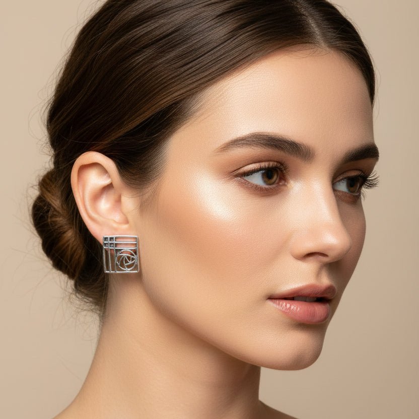 Lacee Mackintosh Rose Post Earrings Post Earrings La Vie Bien Lacee Mackintosh Rose Post Earrings