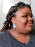 Ladder Earrings - Dusty Pink