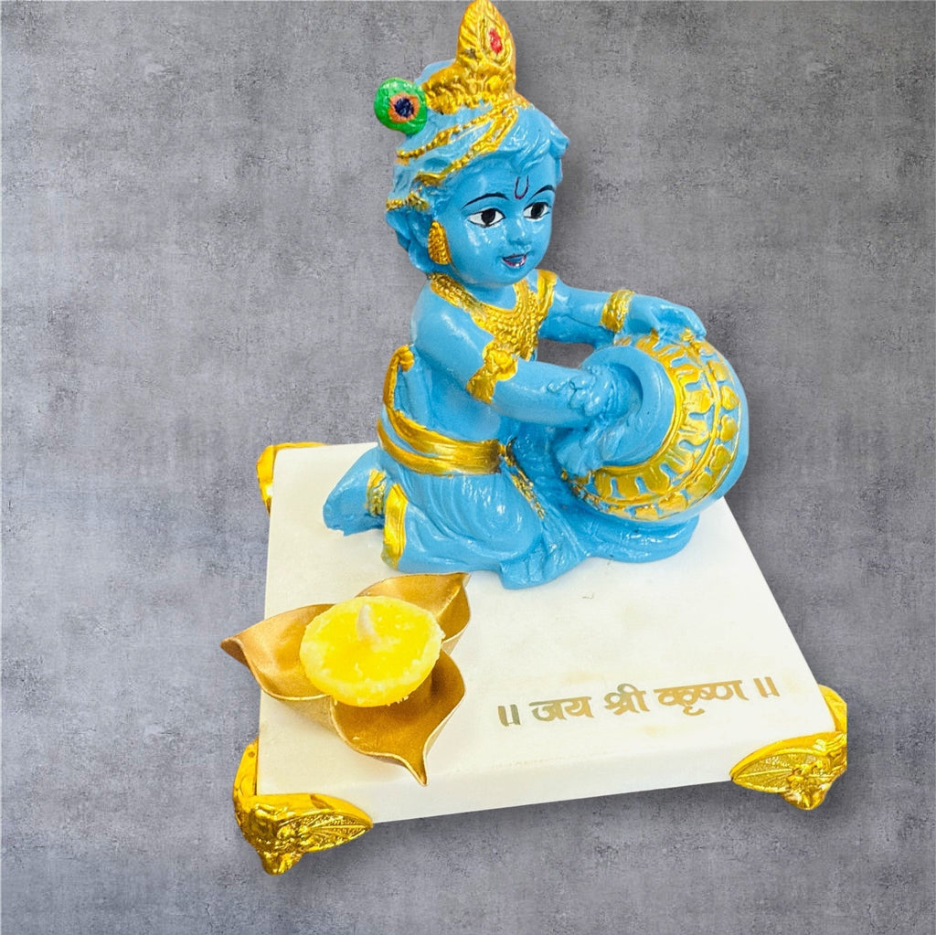 Laddu Gopal Ji on Marble Chowki La Vie Bien Laddu Gopal Ji on Marble Chowki