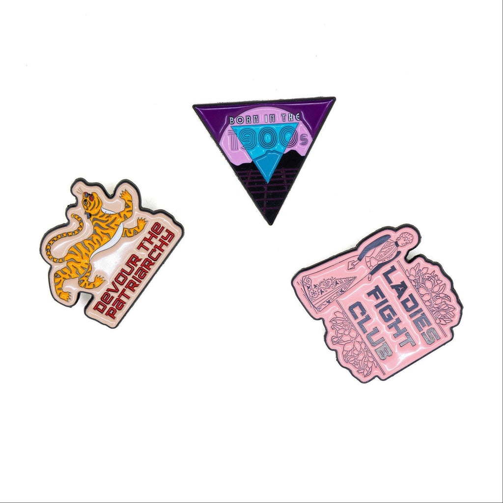 Ladies Fight Club Enamel Pin Victorian Funny Lapel Pin Brooches & Lapel Pins La Vie Bien Ladies Fight Club Enamel Pin Victorian Funny Lapel Pin