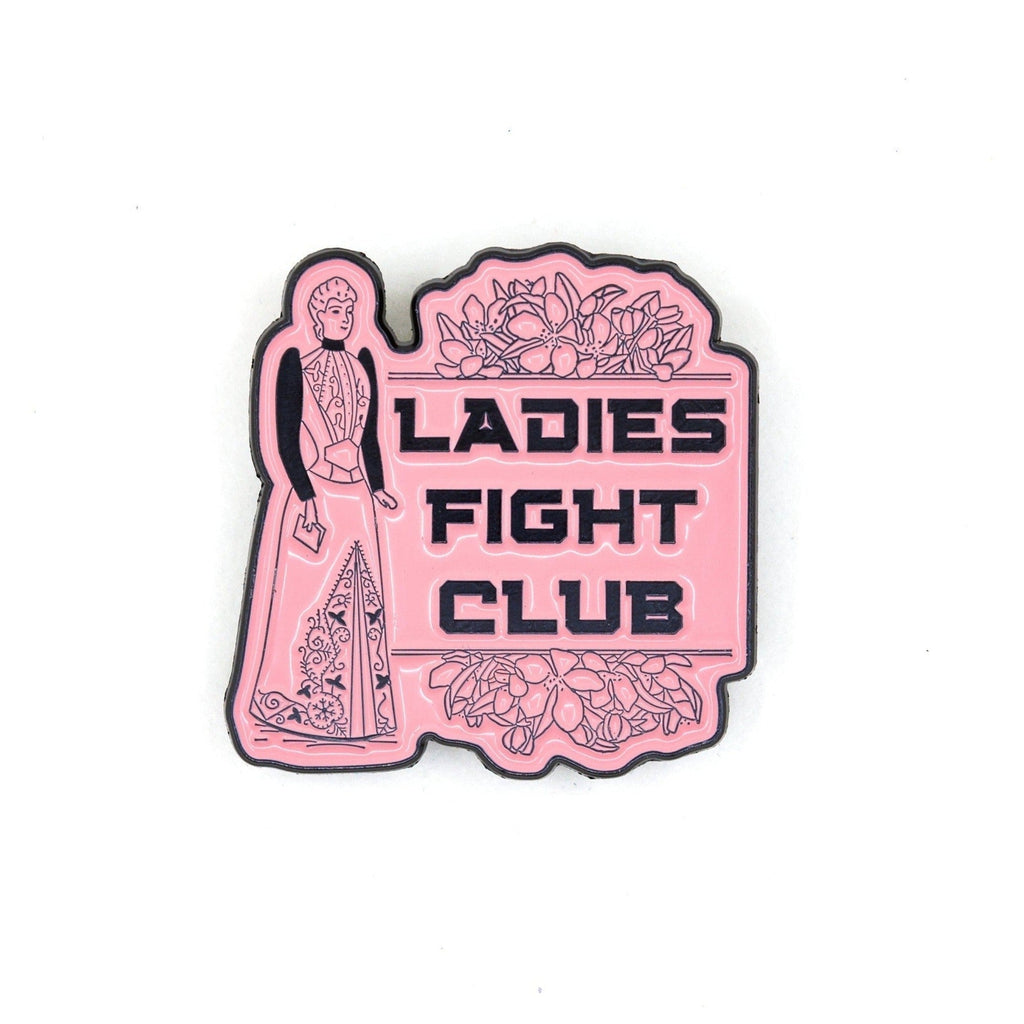 Ladies Fight Club Enamel Pin Victorian Funny Lapel Pin Brooches & Lapel Pins La Vie Bien Ladies Fight Club Enamel Pin Victorian Funny Lapel Pin