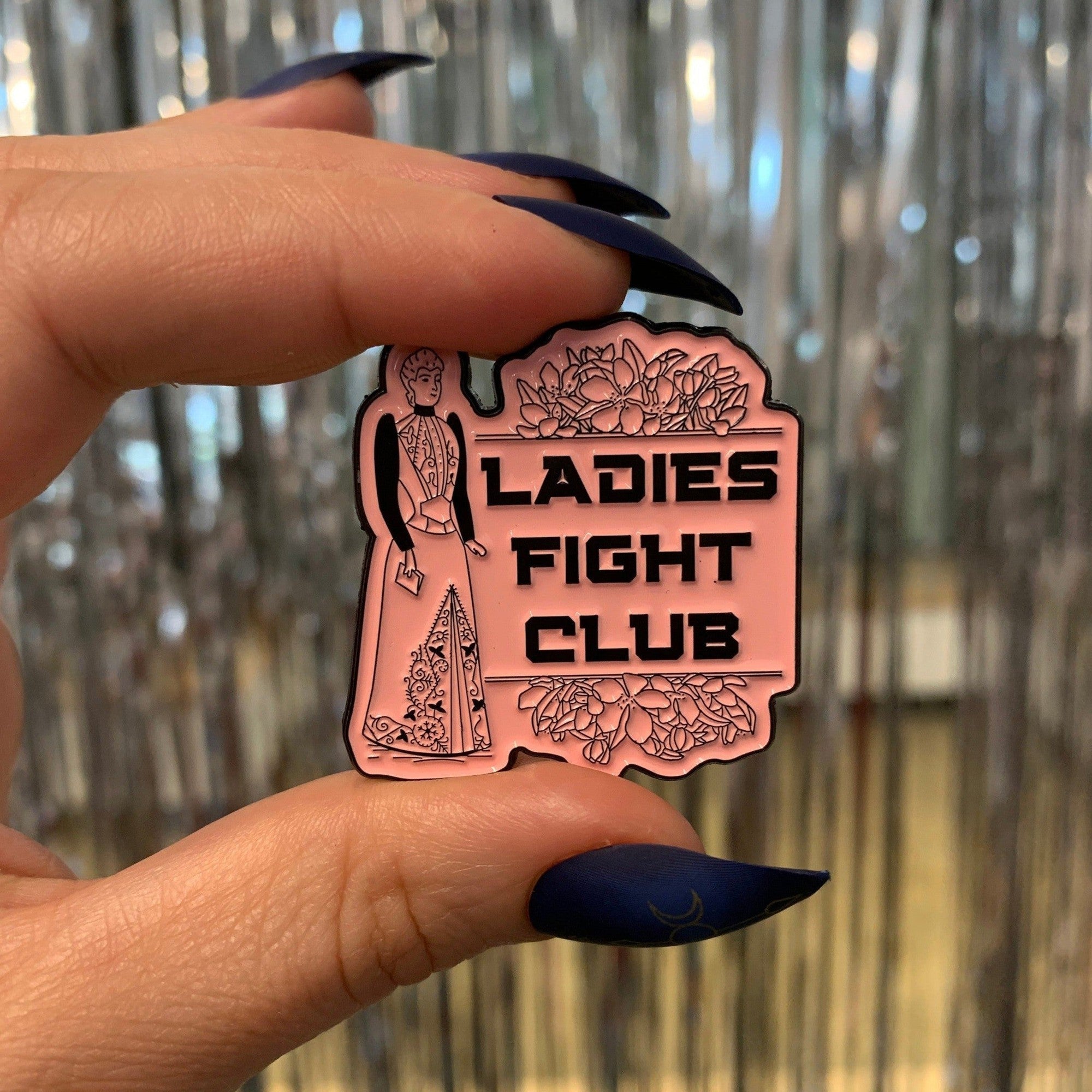 Ladies Fight Club Enamel Pin Victorian Funny Lapel Pin Brooches & Lapel Pins La Vie Bien Ladies Fight Club Enamel Pin Victorian Funny Lapel Pin