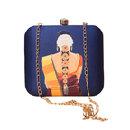 Lady in Saree with Traditional Hairdo Printed Clutch Clutch La Vie Bien Lady in Saree with Traditional Hairdo Printed Clutch