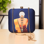 Lady in Saree with Traditional Hairdo Printed Clutch Clutch La Vie Bien Lady in Saree with Traditional Hairdo Printed Clutch