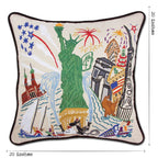 Lady Liberty Hand - Embroidered Pillow Pillows La Vie Bien Lady Liberty Hand - Embroidered Pillow