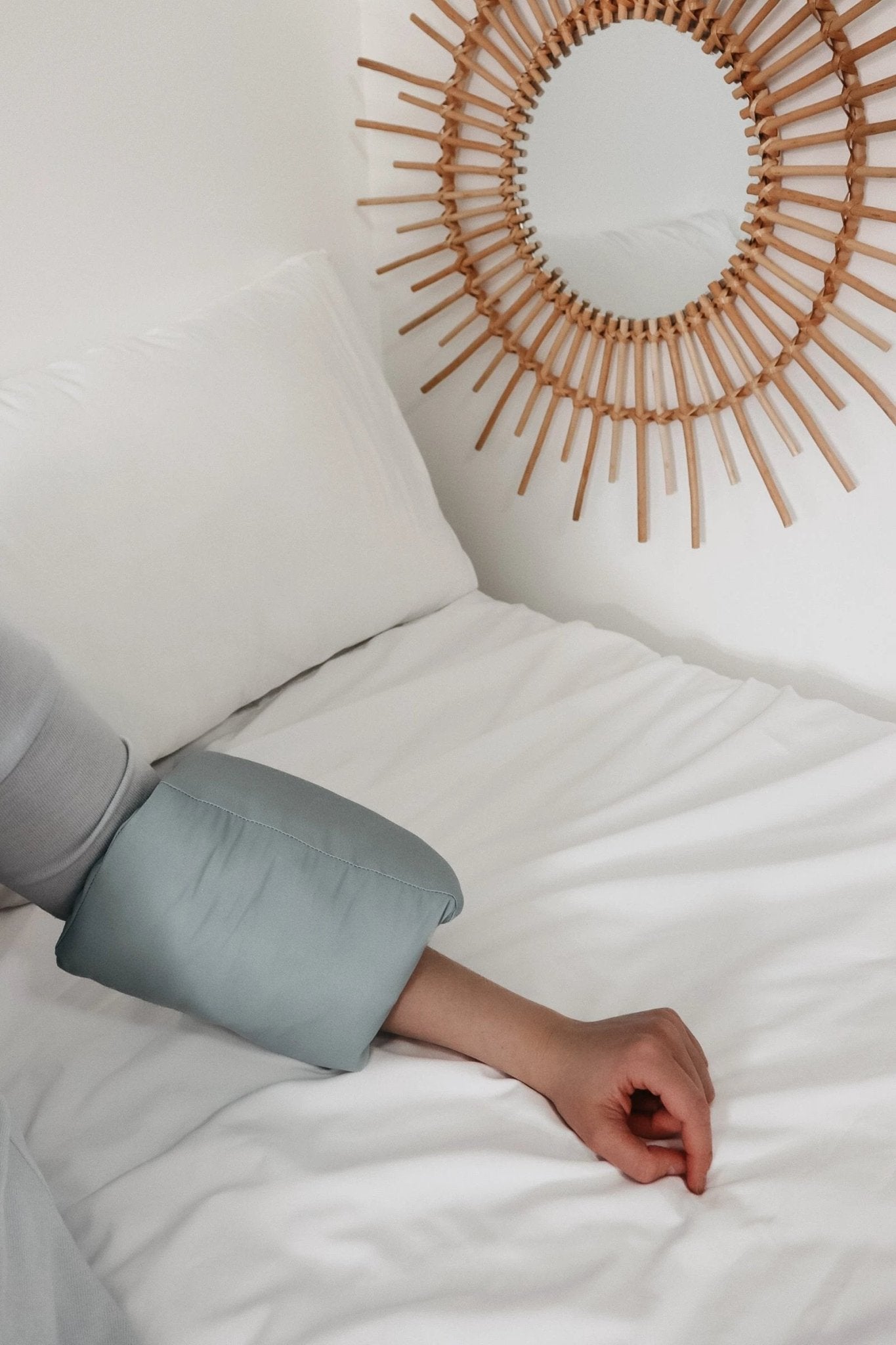 Lagoon Wipeable Cradle Arm Pillow by Little Mae & Co