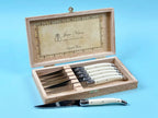 Laguiole Ivory Knives Cutlery Set in Presentation Box, Set of 6 by White Cliff Studio