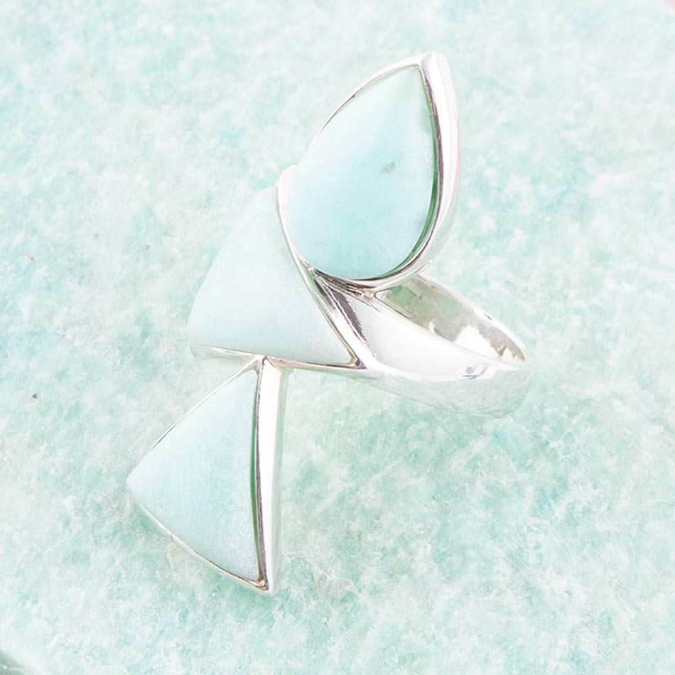 Lahana Green Chrysoprase and Sterling Silver Statement Ring