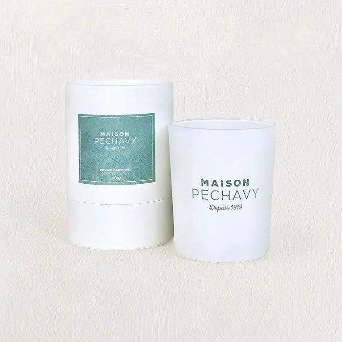 Lana French Scented Candle with Wood Fire, Lavender, & Patchouli by White Cliff Studio