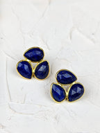 Lapis Cluster Stud Earrings by Ash & Rose