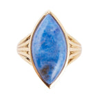 Blue Lapis Golden Spark Ring