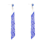 Lapis Woven Seed Bead Earrings by Barse Jewelry