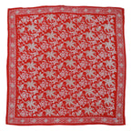 Large 39" Hand Dyed Batik Bandana, 100% Soft Cotton, Fiery Flora Bandanas La Vie Bien Large 39" Hand Dyed Batik Bandana, 100% Soft Cotton, Fiery Flora