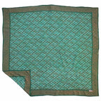 Large 39" Hand Dyed Batik Bandana, 100% Soft Cotton, Leaf Grid Bandanas La Vie Bien Large 39" Hand Dyed Batik Bandana, 100% Soft Cotton, Leaf Grid