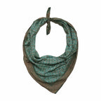 Large 39" Hand Dyed Batik Bandana, 100% Soft Cotton, Leaf Grid Bandanas La Vie Bien Large 39" Hand Dyed Batik Bandana, 100% Soft Cotton, Leaf Grid