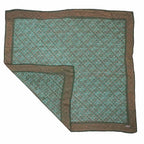 Large 39" Hand Dyed Batik Bandana, 100% Soft Cotton, Leaf Grid Bandanas La Vie Bien Large 39" Hand Dyed Batik Bandana, 100% Soft Cotton, Leaf Grid