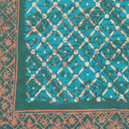 Large 39" Hand Dyed Batik Bandana, 100% Soft Cotton, Leaf Grid Bandanas La Vie Bien Large 39" Hand Dyed Batik Bandana, 100% Soft Cotton, Leaf Grid