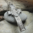 Large Artisan Irish Claddagh Cross Necklace - Made in Ireland Pendant La Vie Bien Large Artisan Irish Claddagh Cross Necklace - Made in Ireland