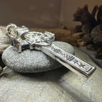 Large Artisan Irish Claddagh Cross Necklace - Made in Ireland Pendant La Vie Bien Large Artisan Irish Claddagh Cross Necklace - Made in Ireland