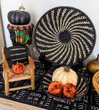 Large Black White Woven African Basket La Vie Bien Large Black White Woven African Basket