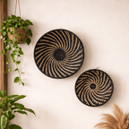 Large Black White Woven African Basket La Vie Bien Large Black White Woven African Basket