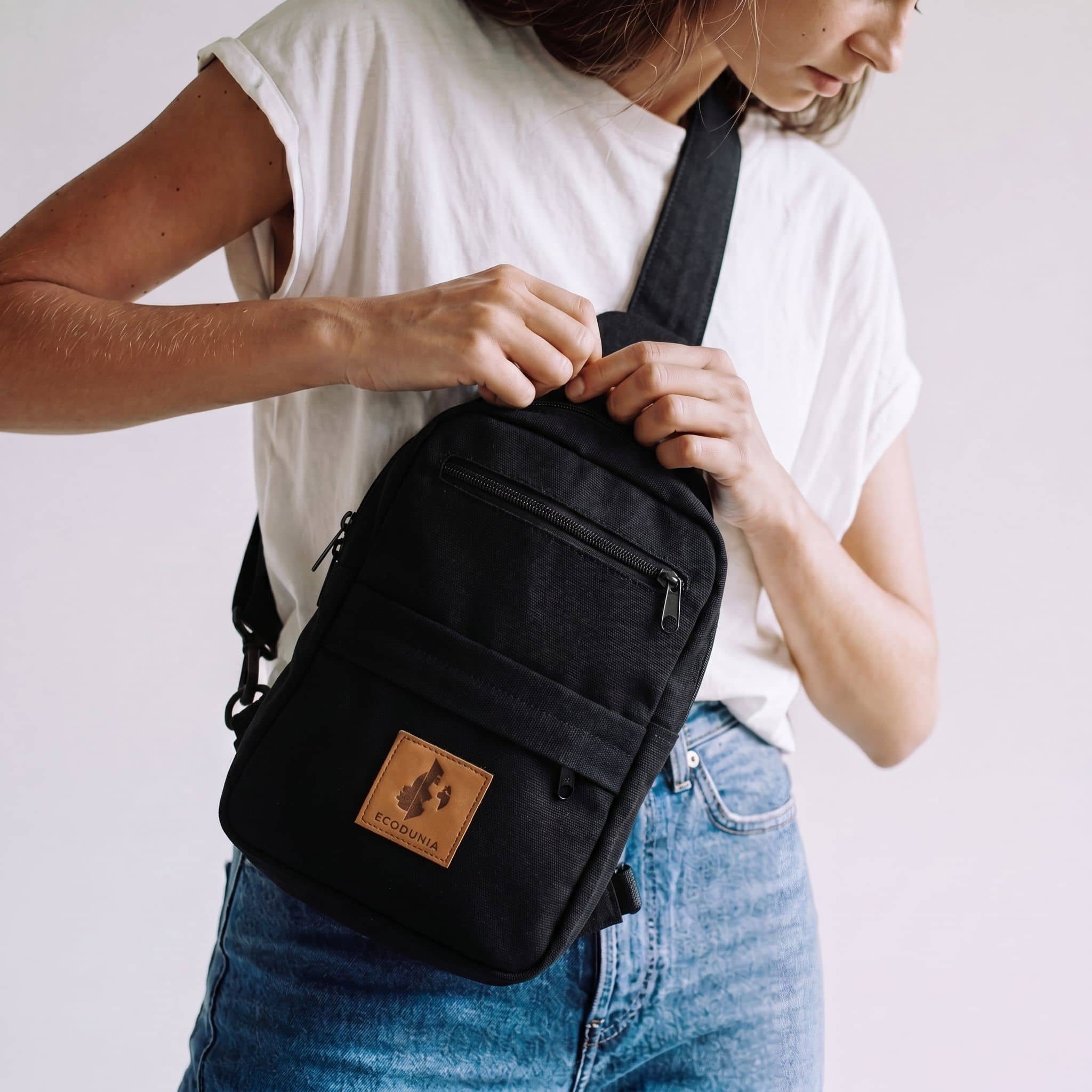Large Canvas Crossbody Sling Bags | Umoja Sling Bags La Vie Bien Large Canvas Crossbody Sling Bags | Umoja