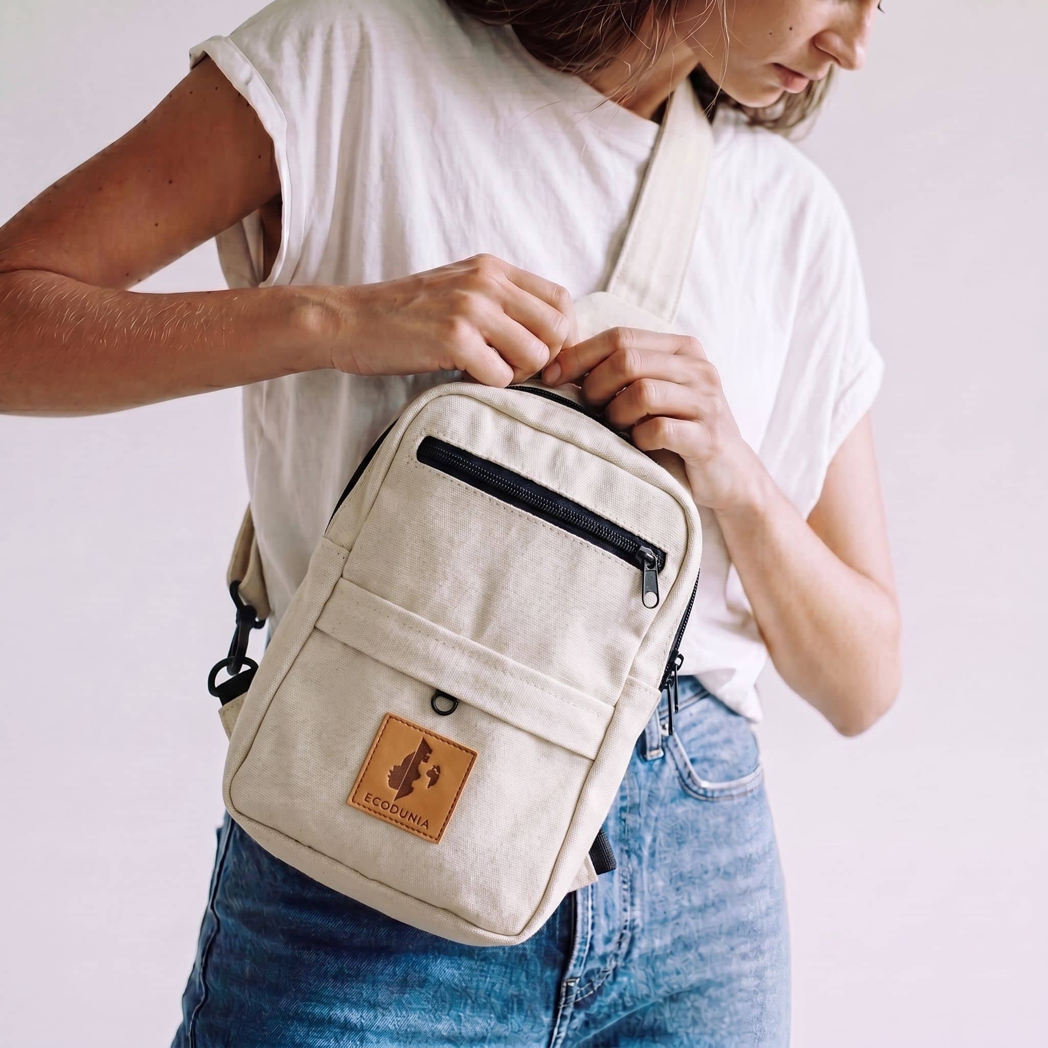 Large Canvas Crossbody Sling Bags | Umoja Sling Bags La Vie Bien Large Canvas Crossbody Sling Bags | Umoja