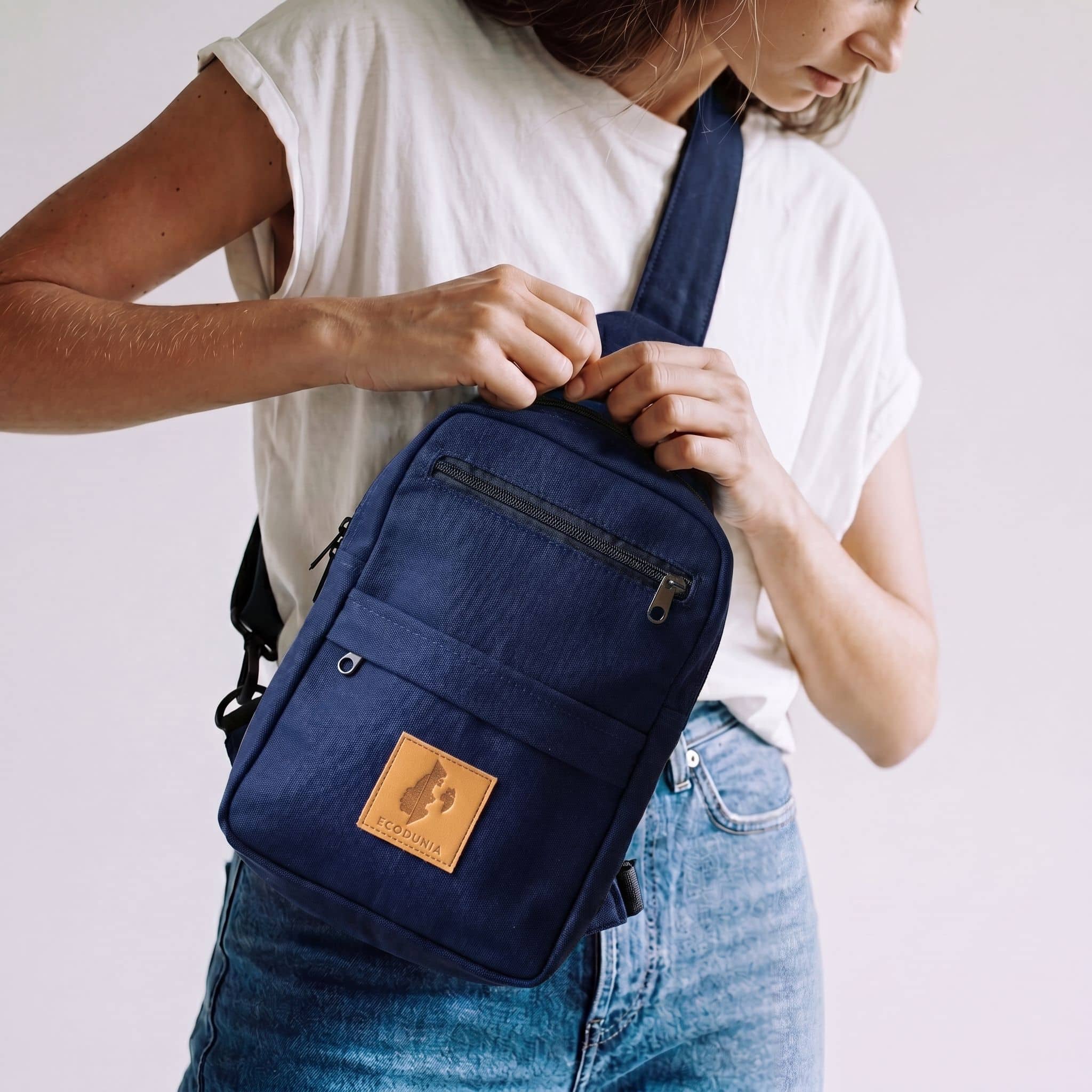 Large Canvas Crossbody Sling Bags | Umoja Sling Bags La Vie Bien Large Canvas Crossbody Sling Bags | Umoja