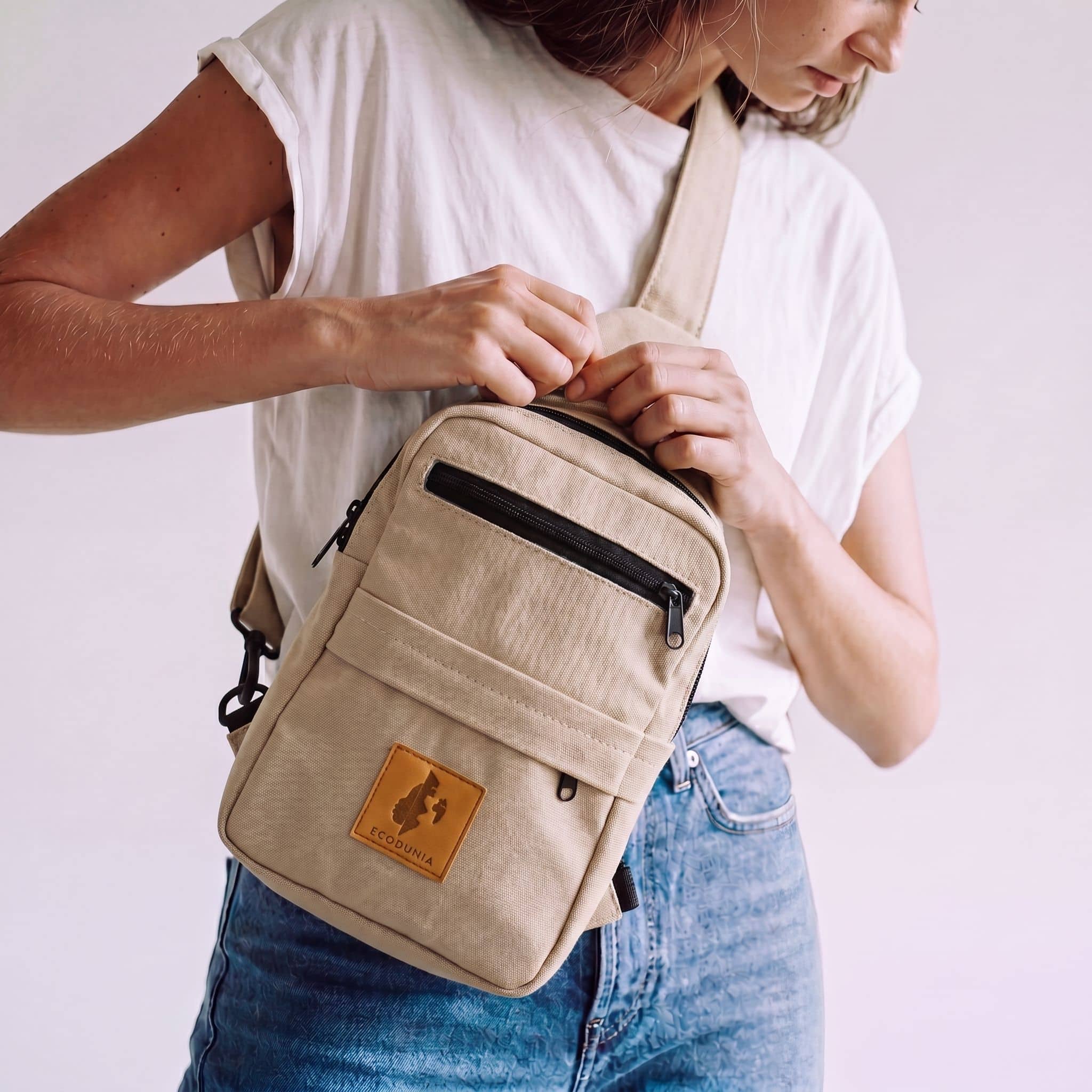 Large Canvas Crossbody Sling Bags | Umoja Sling Bags La Vie Bien Large Canvas Crossbody Sling Bags | Umoja
