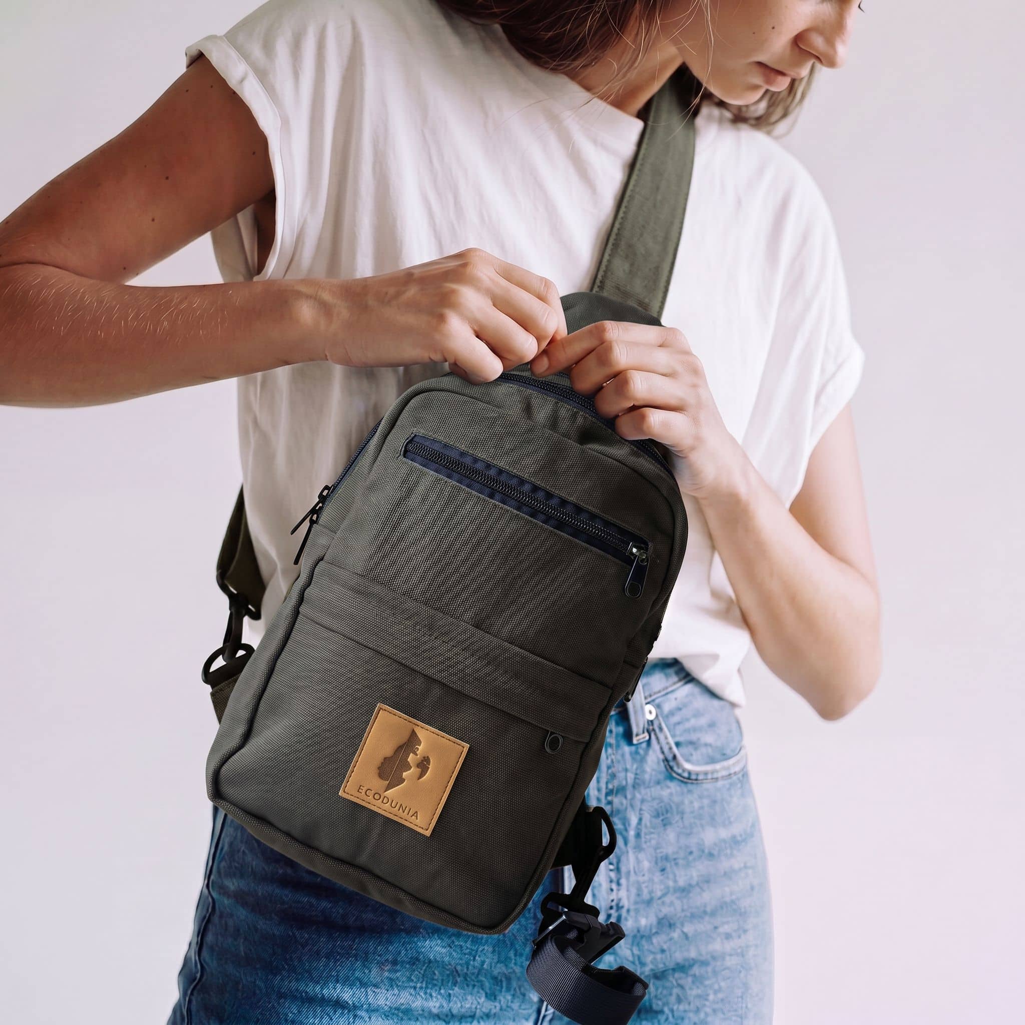 Large Canvas Crossbody Sling Bags | Umoja Sling Bags La Vie Bien Large Canvas Crossbody Sling Bags | Umoja