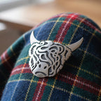 Large Celtic Highland Cow Brooch - Handmade in Scotland Brooch La Vie Bien Large Celtic Highland Cow Brooch - Handmade in Scotland