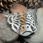 Large Celtic Highland Cow Brooch - Handmade in Scotland Brooch La Vie Bien Large Celtic Highland Cow Brooch - Handmade in Scotland