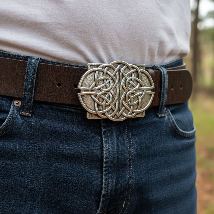 Large Celtic Kilt Belt Buckle - Handmade in Scotland Belt Buckle La Vie Bien Large Celtic Kilt Belt Buckle - Handmade in Scotland