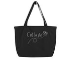 C'est la Vie embroidered Large organic tote bag by La Vie Bien