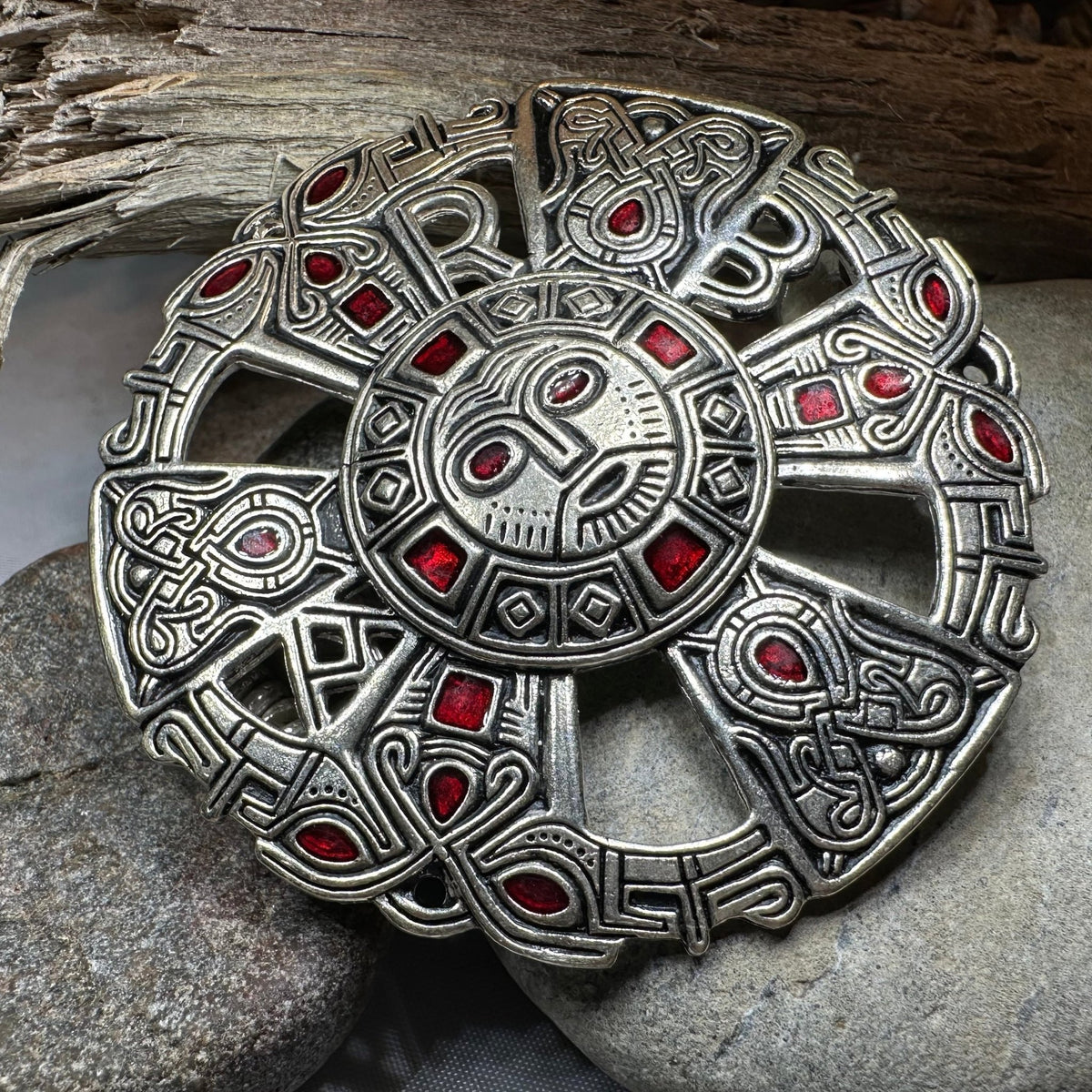 Large Frankish Limons Medieval Brooch - Sterling Silver Historical Reproduction Pin Brooch La Vie Bien Large Frankish Limons Medieval Brooch - Sterling Silver Historical Reproduction Pin